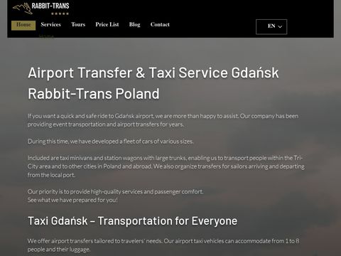 Rabbittranspoland.com - taxi na lotnisko Gdańsk