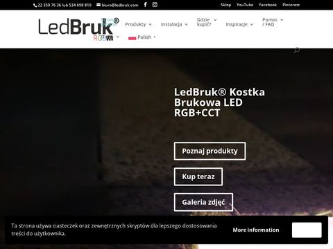 LedBruk świecąca kostka brukowa