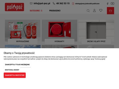 Sklep ppoż - wyposażenie przeciwpożarowe