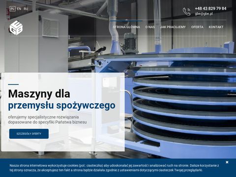 Maszyny dla przemysłu spożywczego GBE