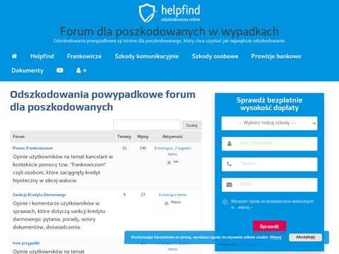 Forum.helpfind.pl uzyskanie odszkodowania