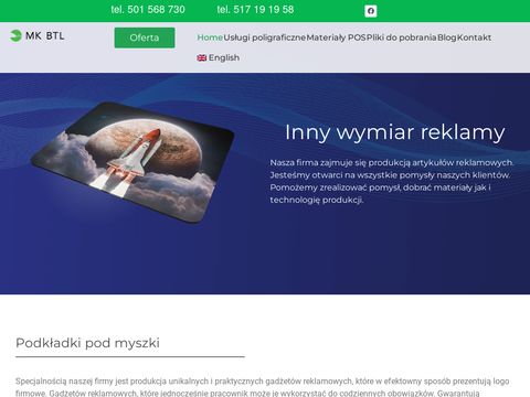 Mkbtl.pl - podkładki pod myszki dla graczy