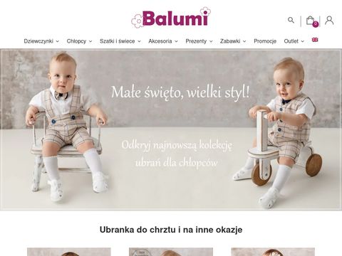 Balumi - ubranka na chrzest