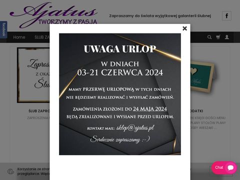 Ajatus.pl zaproszenia na wesele
