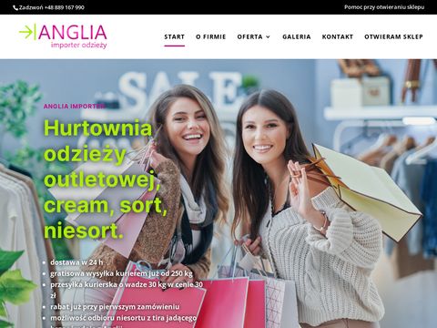 Anglia-importer.pl hurtownia odzieży używanej