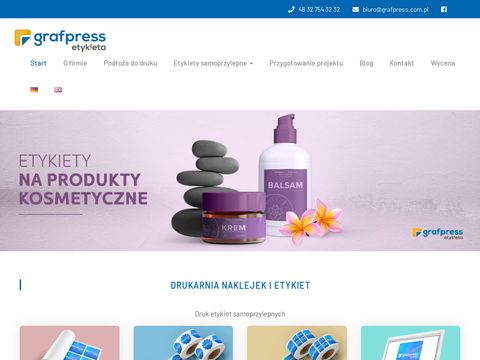 Grafpress - etykiety samoprzylepne