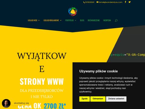 Wonders4you.com - projektowanie stron