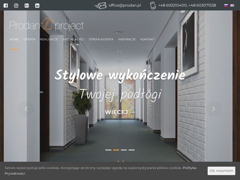 Prodanproject.com - wewnętrzne drzwi przesuwne