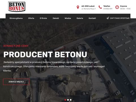 Beton Bonus wytwórnia betonu Poznań